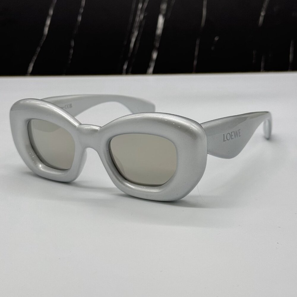 NEW LW40117I 20C LOEWE SILVER UNISEX LOEWE SUNGLASSES